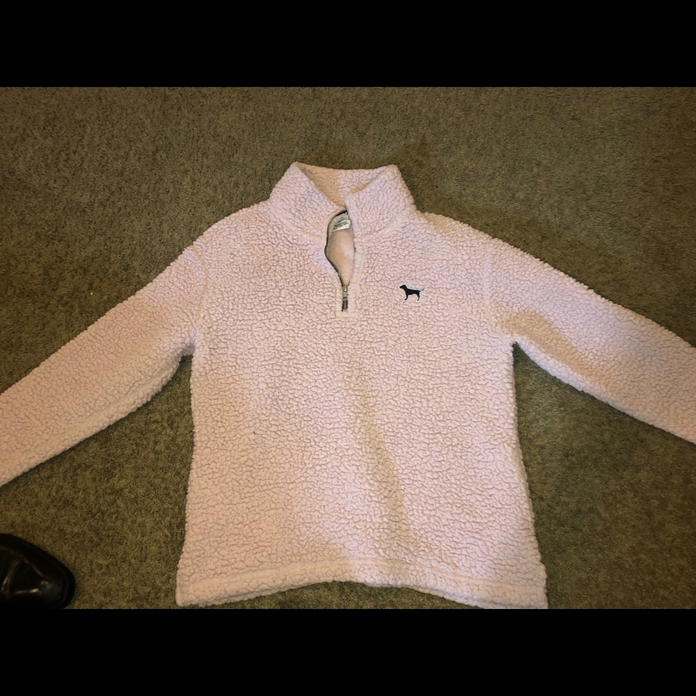 Fuzzy Victoria’s Secret Pink Quarter Zip